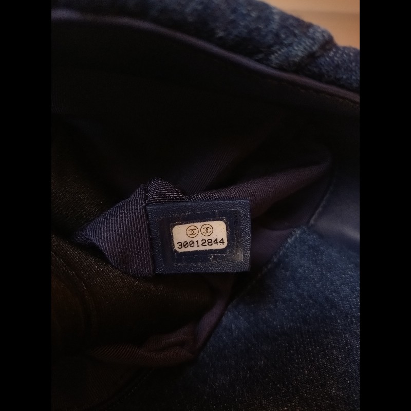 Chanel 鍊帶藍色丹寧布19包 26-16