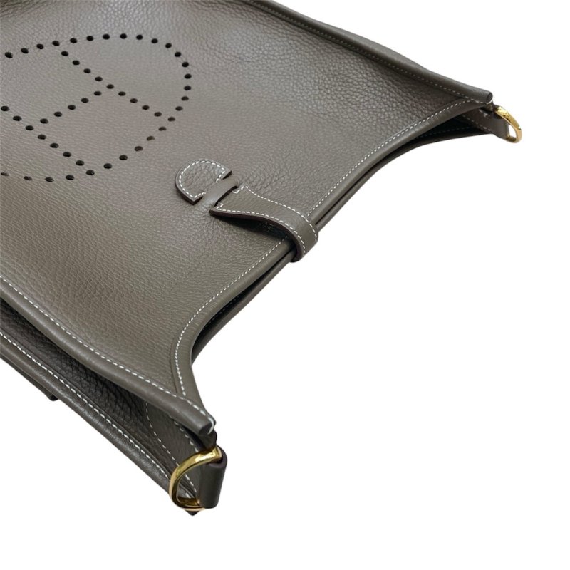 HERMES EVELYNE III 29 大象灰 牛皮 金扣-10