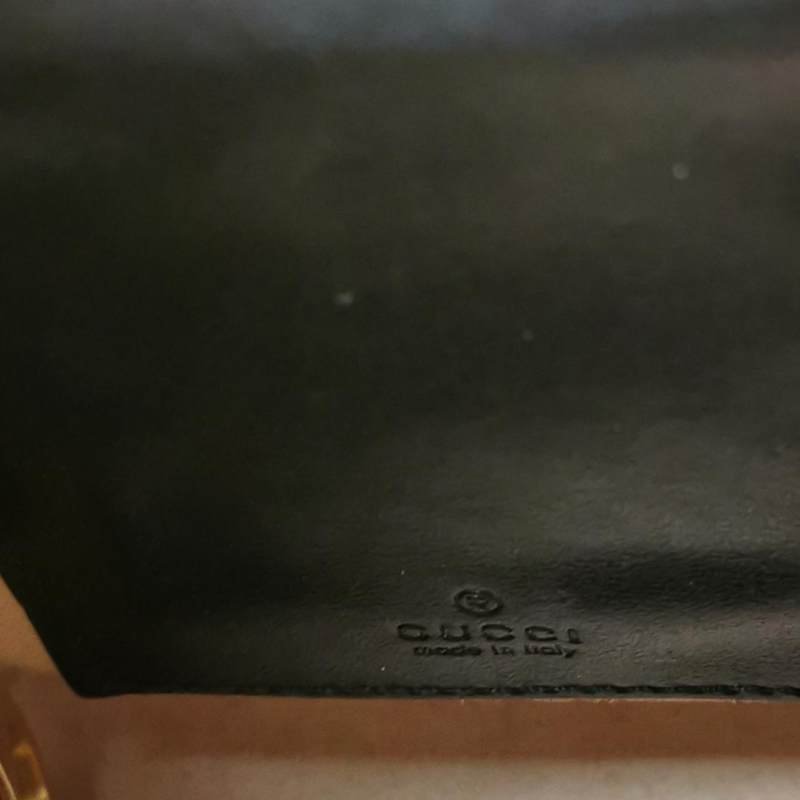 Gucci GG Marmont迷你牛皮V紋絎縫雙G標誌水桶包斜背包單肩包-7