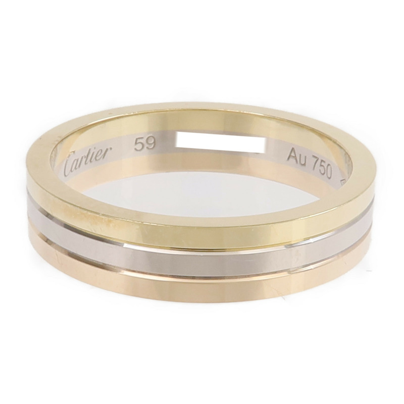 CARTIER 18K黃金/白金/玫瑰金Vendome Louis Ring鑽石戒指Cartier#59/US#10.5-1