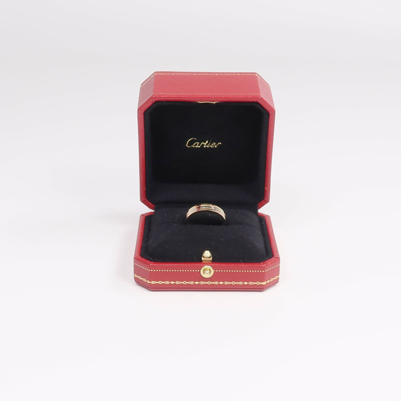 CARTIER 18K黃金/白金/玫瑰金Vendome Louis Ring鑽石戒指Cartier#59/US#10.5-8