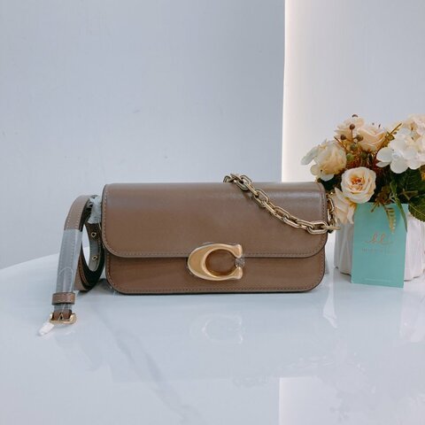 MS0655 Coach 蔻馳翻蓋式兩用包包 Idol 23 Calfskin Brown