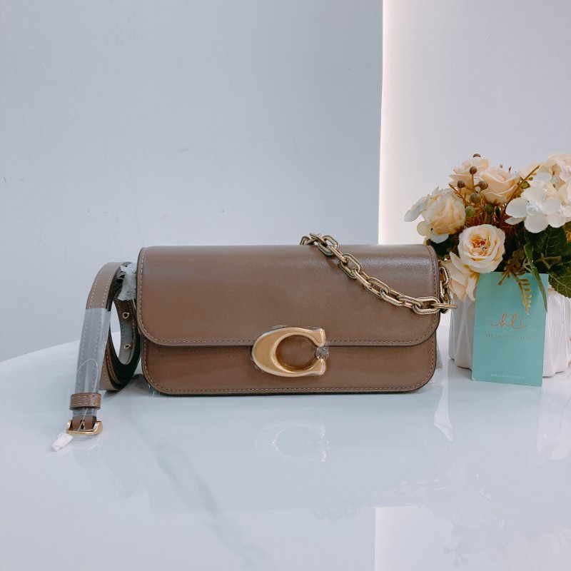MS0655 Coach 蔻馳翻蓋式兩用包包 Idol 23 Calfskin Brown-0