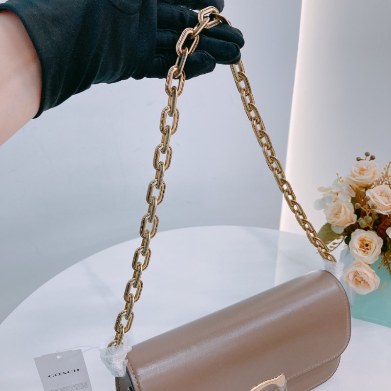 MS0655 Coach 蔻馳翻蓋式兩用包包 Idol 23 Calfskin Brown-16