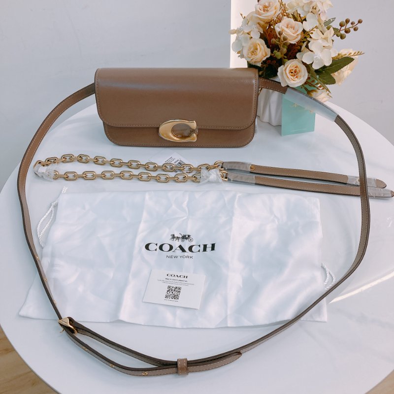 MS0655 Coach 蔻馳翻蓋式兩用包包 Idol 23 Calfskin Brown-19