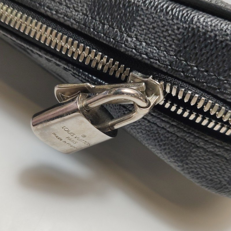 Louis Vuitton(LV) Porte Documents Voyage牛皮棋盤格矩形手提包-10