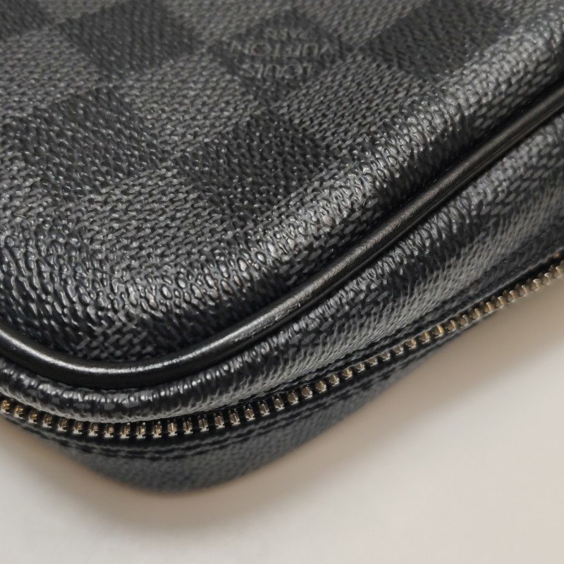 Louis Vuitton(LV) Porte Documents Voyage牛皮棋盤格矩形手提包-16