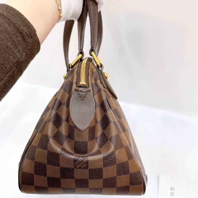 莉亞精品♡ LV N41117 棕棋盤格餃子包 手提包 二手-4