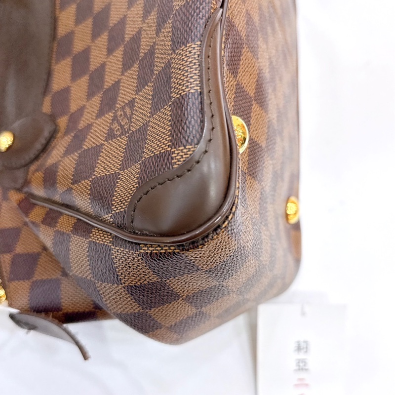 莉亞精品♡ LV N41117 棕棋盤格餃子包 手提包 二手-14