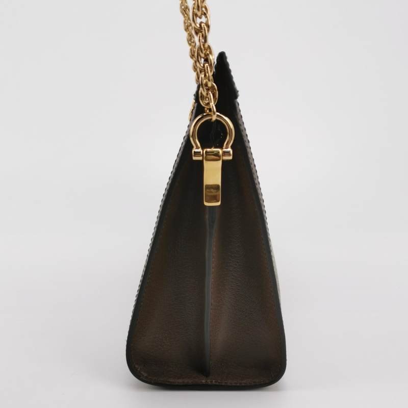 Gucci Ophidia中型牛皮帆布GG老花條紋雙G斜挎包肩背包-2