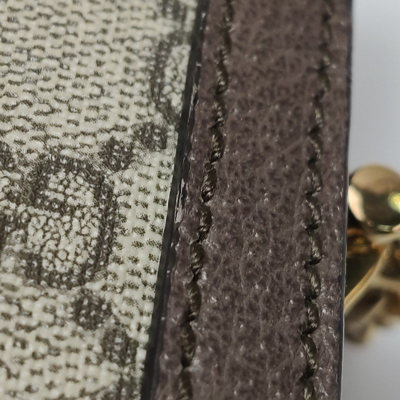 Gucci Ophidia中型牛皮帆布GG老花條紋雙G斜挎包肩背包-13