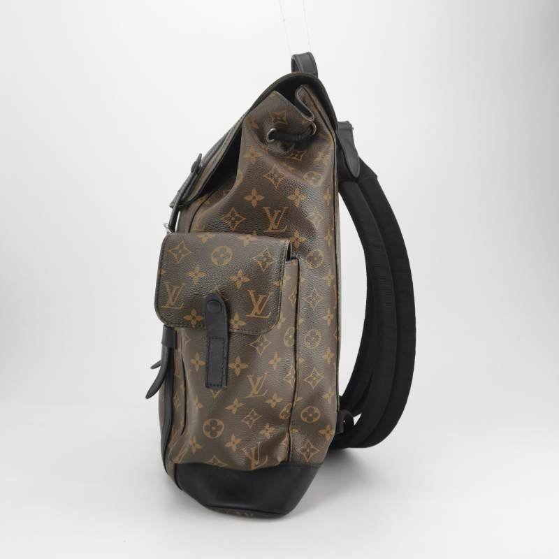 Louis Vuitton (LV) Christopher中型牛皮Monogram印花垂蓋雙肩包晶片款-2