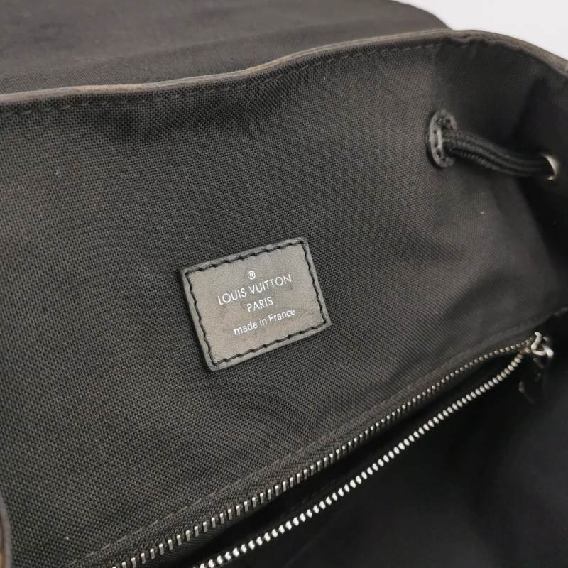 Louis Vuitton (LV) Christopher中型牛皮Monogram印花垂蓋雙肩包晶片款-7