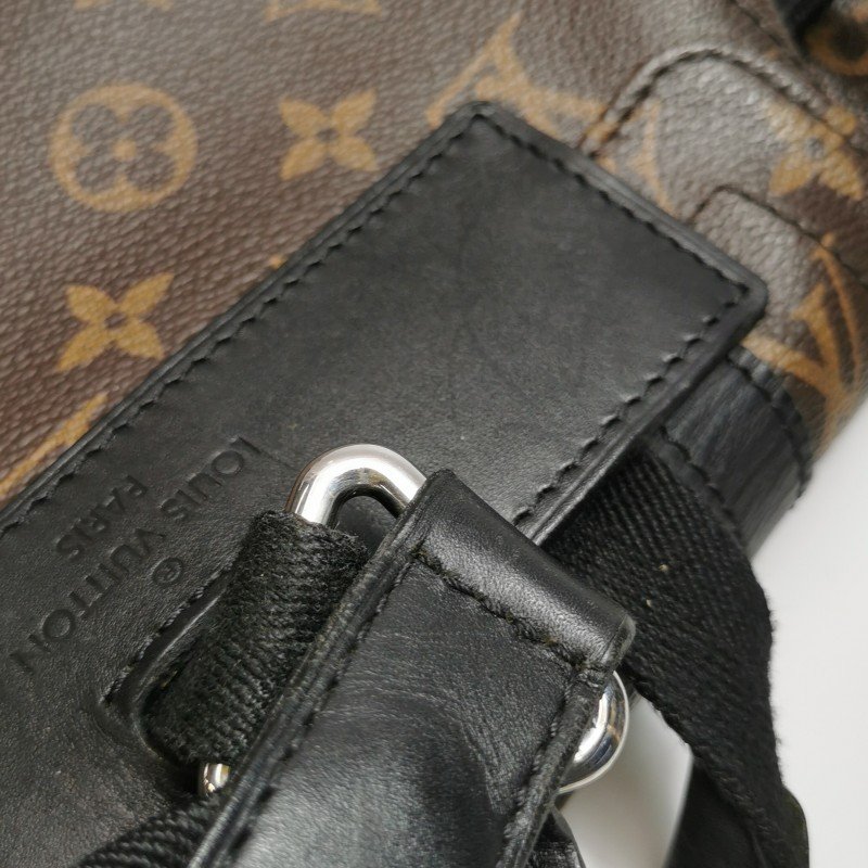 Louis Vuitton (LV) Christopher中型牛皮Monogram印花垂蓋雙肩包晶片款-9