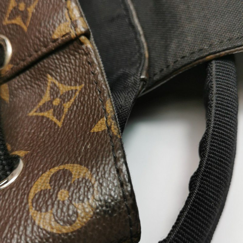 Louis Vuitton (LV) Christopher中型牛皮Monogram印花垂蓋雙肩包晶片款-14