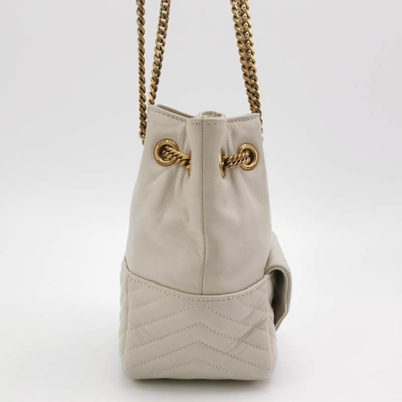 Saint Laurent Joe迷你羊皮純色V紋絎縫YSL標誌肩包斜背包-3