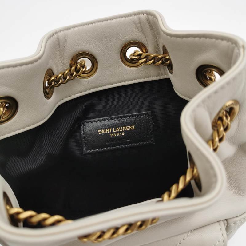 Saint Laurent Joe迷你羊皮純色V紋絎縫YSL標誌肩包斜背包-7