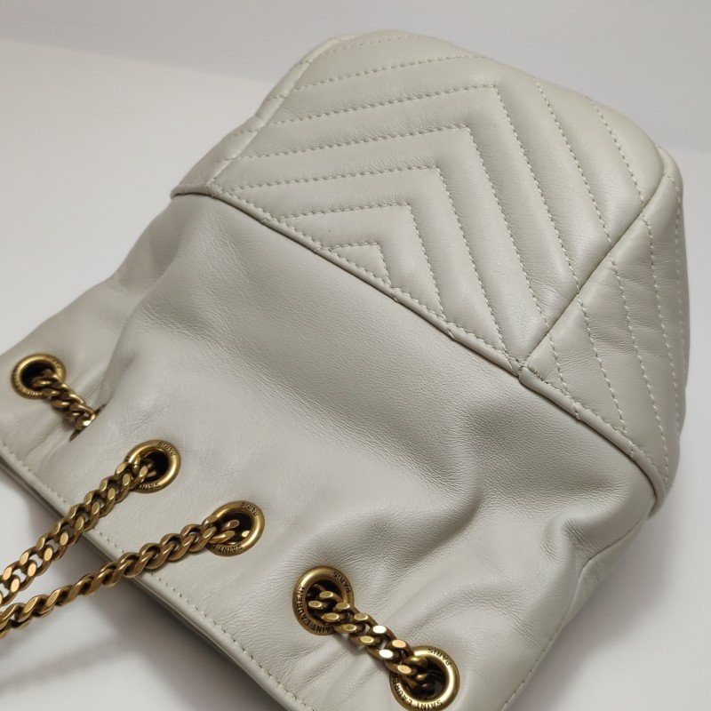 Saint Laurent Joe迷你羊皮純色V紋絎縫YSL標誌肩包斜背包-15