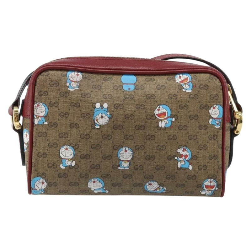 【日本直送】GUCCI Micro GG Supreme哆啦A夢包 PVC 米色 金色 647784 正品 ka3475SAM-1