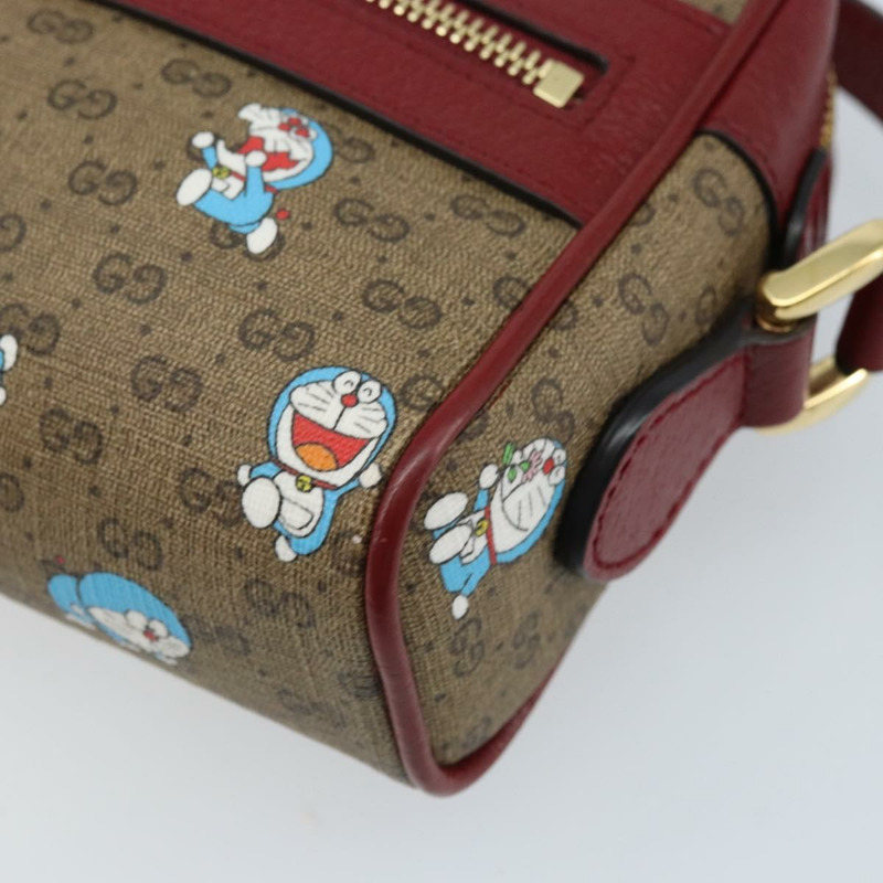 【日本直送】GUCCI Micro GG Supreme哆啦A夢包 PVC 米色 金色 647784 正品 ka3475SAM-8
