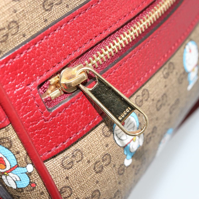 【日本直送】GUCCI Micro GG Supreme哆啦A夢包 PVC 米色 金色 647784 正品 ka3475SAM-21