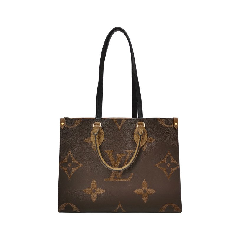 Louis Vuitton (LV) Onthego中型牛皮Gaint Monogram單肩包晶片款-0