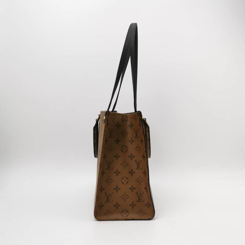 Louis Vuitton (LV) Onthego中型牛皮Gaint Monogram單肩包晶片款-3