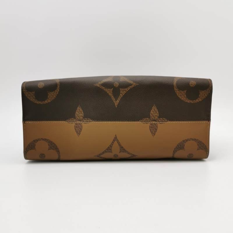 Louis Vuitton (LV) Onthego中型牛皮Gaint Monogram單肩包晶片款-5