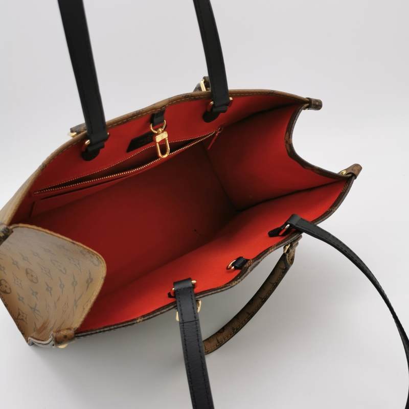 Louis Vuitton (LV) Onthego中型牛皮Gaint Monogram單肩包晶片款-6