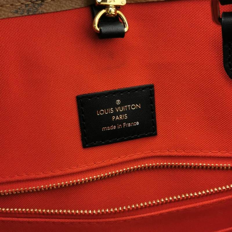 Louis Vuitton (LV) Onthego中型牛皮Gaint Monogram單肩包晶片款-7