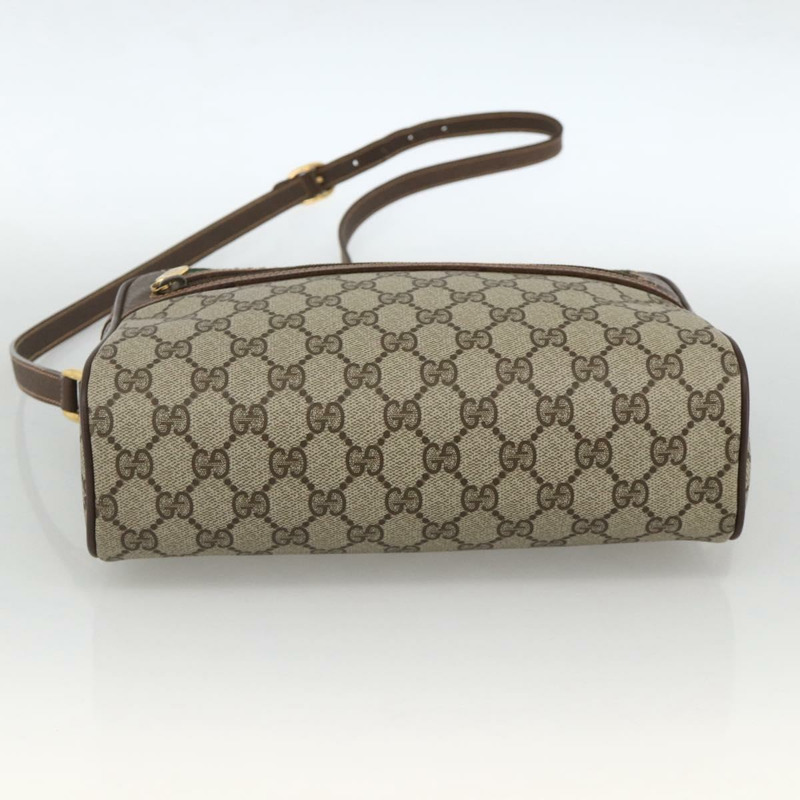 【日本直送】GUCCI GG Supreme Web Sherry Line 手提包 PVC 米色 金色 56 02 088 正品 174325A-4