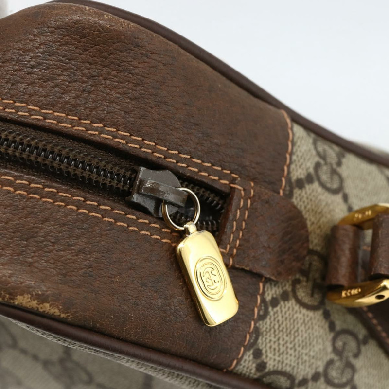 【日本直送】GUCCI GG Supreme Web Sherry Line 手提包 PVC 米色 金色 56 02 088 正品 174325A-8