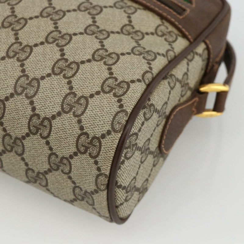 【日本直送】GUCCI GG Supreme Web Sherry Line 手提包 PVC 米色 金色 56 02 088 正品 174325A-13
