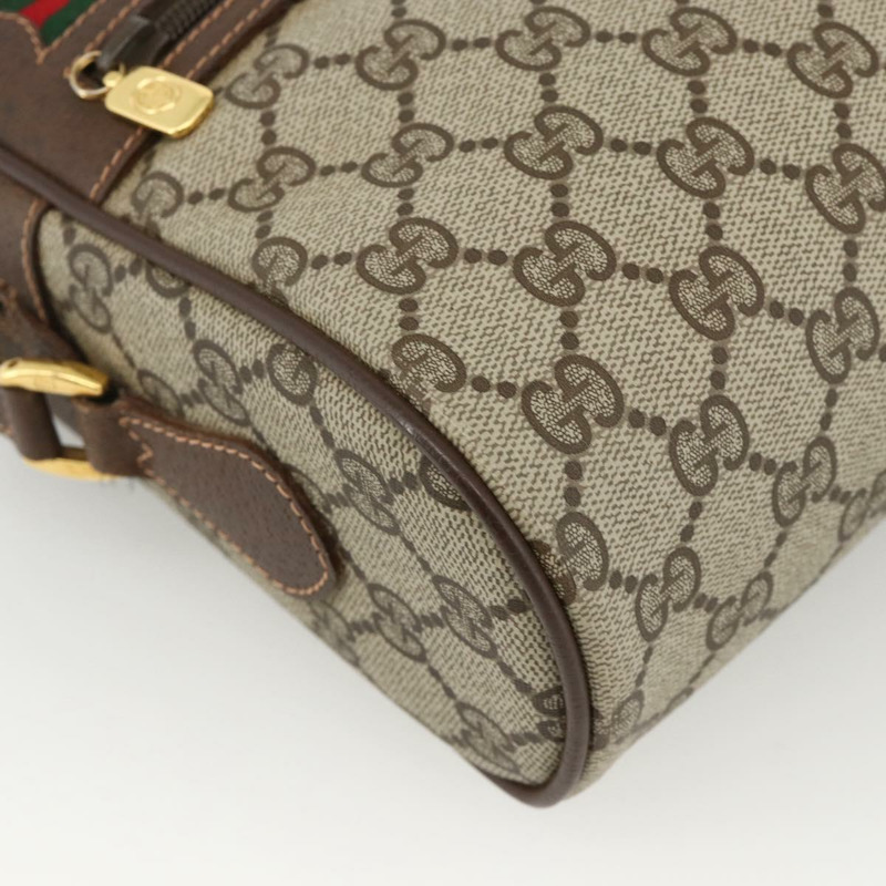 【日本直送】GUCCI GG Supreme Web Sherry Line 手提包 PVC 米色 金色 56 02 088 正品 174325A-14