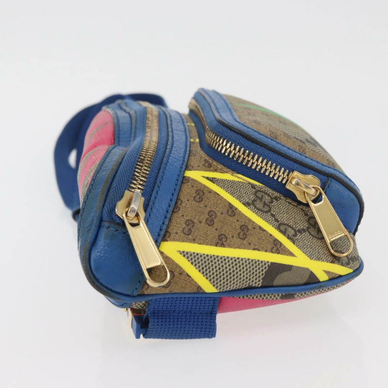 【日本直送】GUCCI GG Supreme 腰包 PVC 多色金色 733240 正品 167180A-3