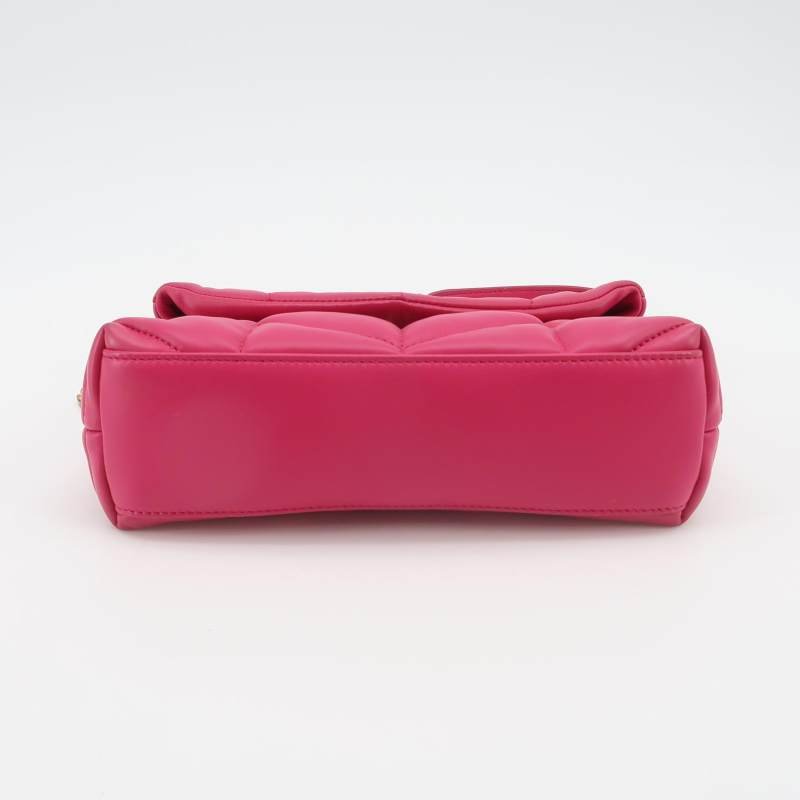 Saint Laurent Puffer迷你羊皮純色絎縫YSL標誌 斜背包單肩包-5