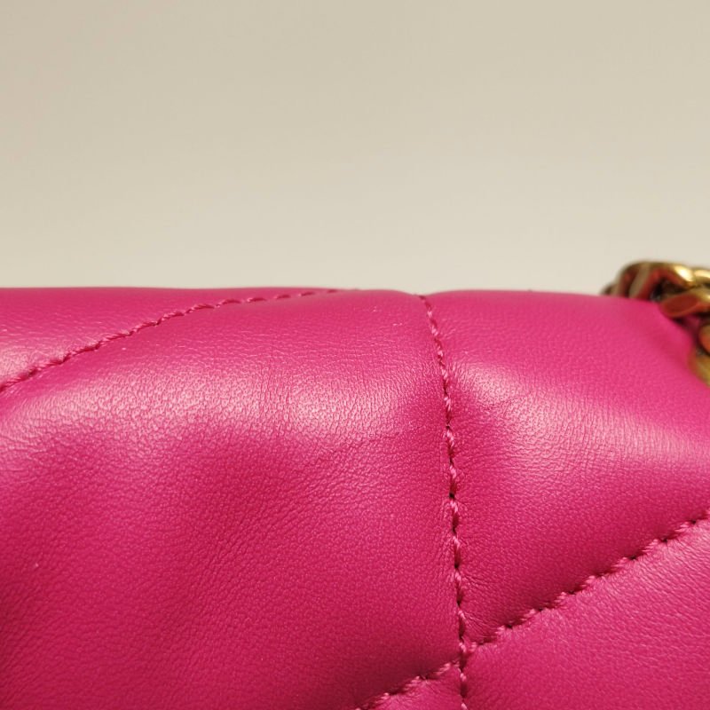 Saint Laurent Puffer迷你羊皮純色絎縫YSL標誌 斜背包單肩包-21