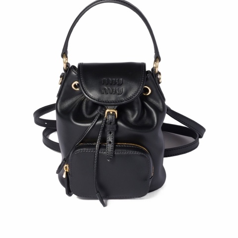 Miu Miu 女士 徽標迷你雙肩包均碼碼MINI、17cm*8cm*14cm