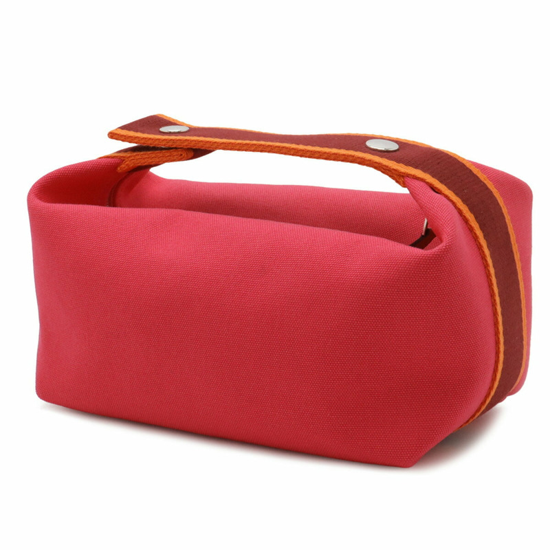 愛馬仕 Bride à 黑色 PM Bus Pouch 手袋帆布芙蓉粉色 H104222M-2