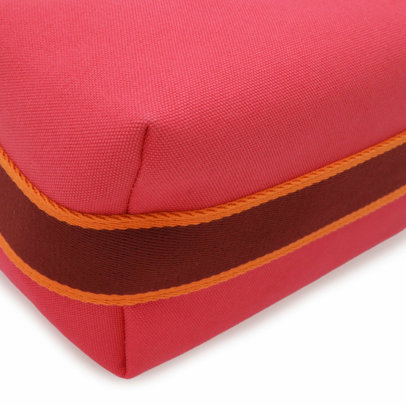 愛馬仕 Bride à 黑色 PM Bus Pouch 手袋帆布芙蓉粉色 H104222M-3