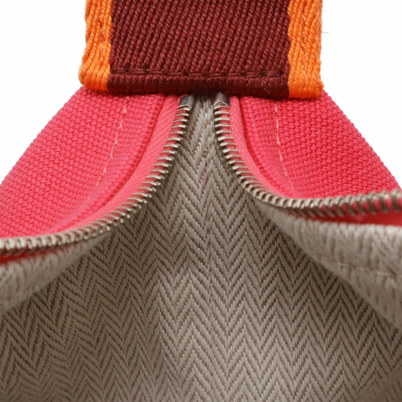 愛馬仕 Bride à 黑色 PM Bus Pouch 手袋帆布芙蓉粉色 H104222M-8