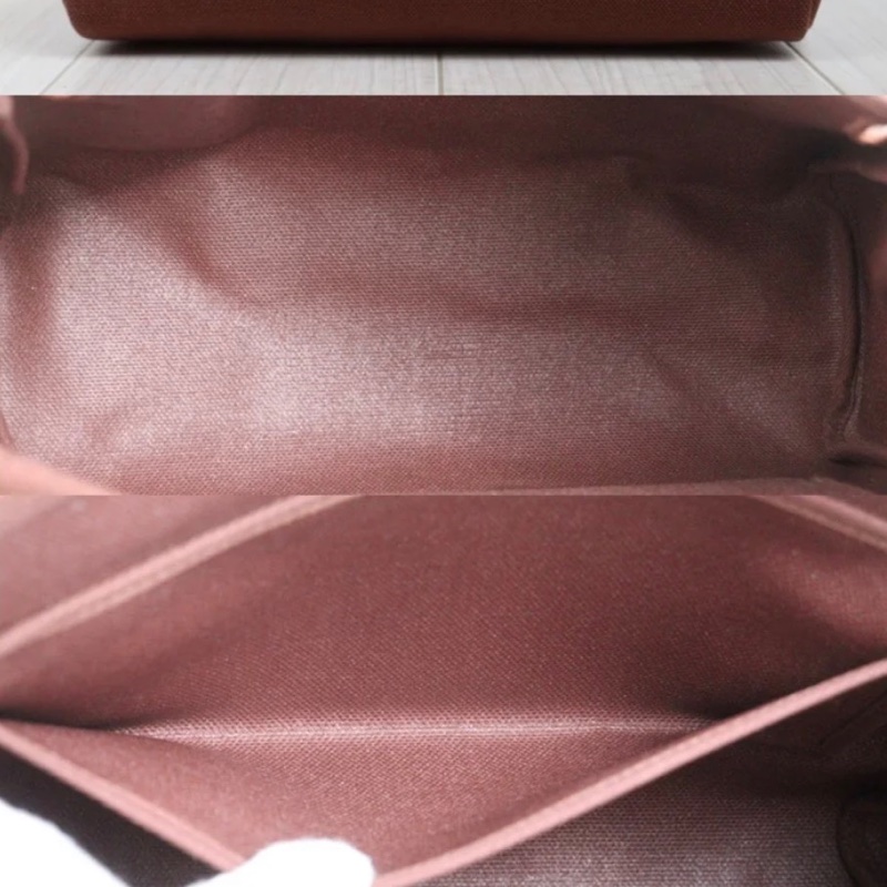 「JL精品代購」98新 Hermes 愛馬仕 herbag 米咖 兩包可替換-19