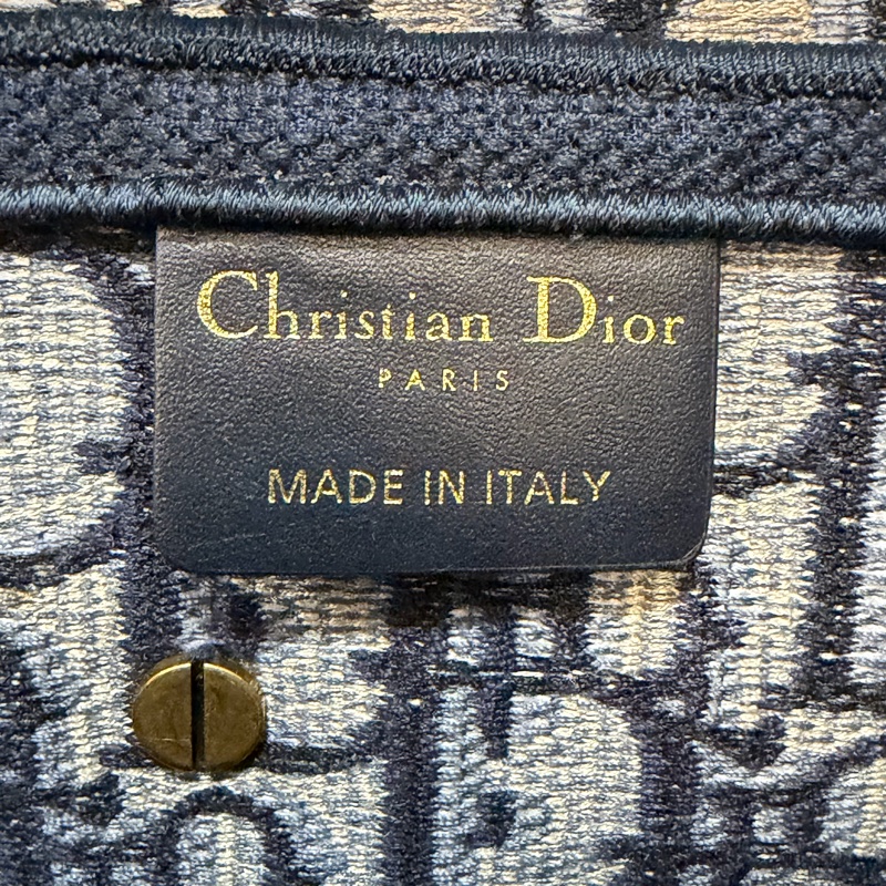 Dior Saddle M0446藍色 緹花 老花 CD 金釦 馬鞍包 手提包單肩包-47