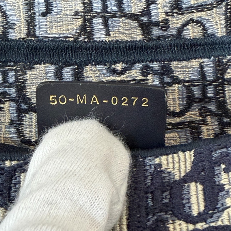 Dior Saddle M0446藍色 緹花 老花 CD 金釦 馬鞍包 手提包單肩包-48