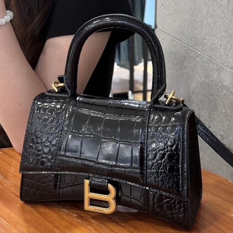 BALENCIAGA巴黎世家黑金鱷魚壓紋🌻沙漏XS 附件：肩帶