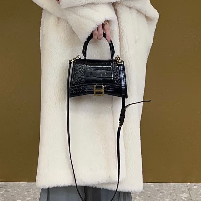 BALENCIAGA巴黎世家黑金鱷魚壓紋🌻沙漏XS 附件:肩帶-2