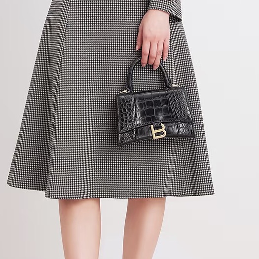 BALENCIAGA巴黎世家黑金鱷魚壓紋🌻沙漏XS 附件:肩帶-6