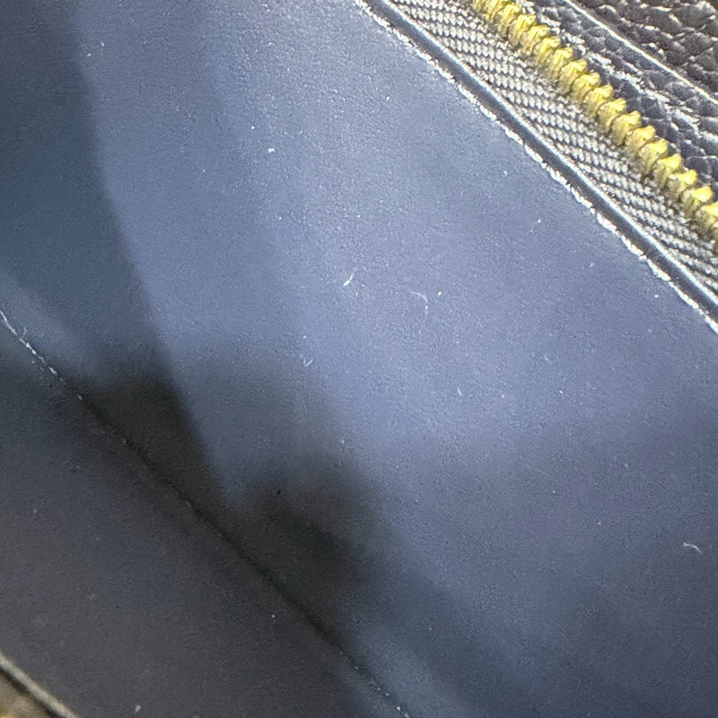 LV M69415 Clemence 海軍藍壓紋 紅邊 牛皮 拉鍊長夾-49