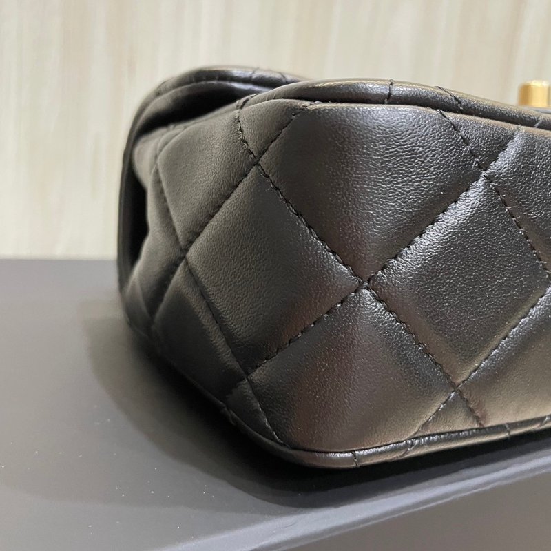 chanel 珍珠鏈條包 cf20 黑色 大mini-4