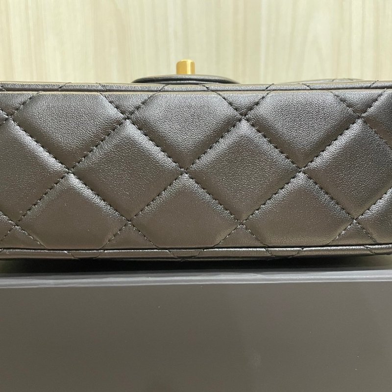 chanel 珍珠鏈條包 cf20 黑色 大mini-9
